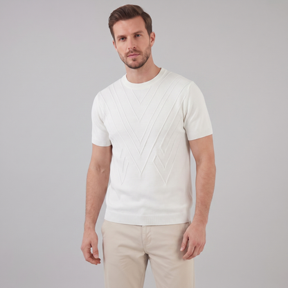 Men's Textured Crew Neck Tee