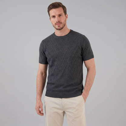 Men's Textured Crew Neck Tee