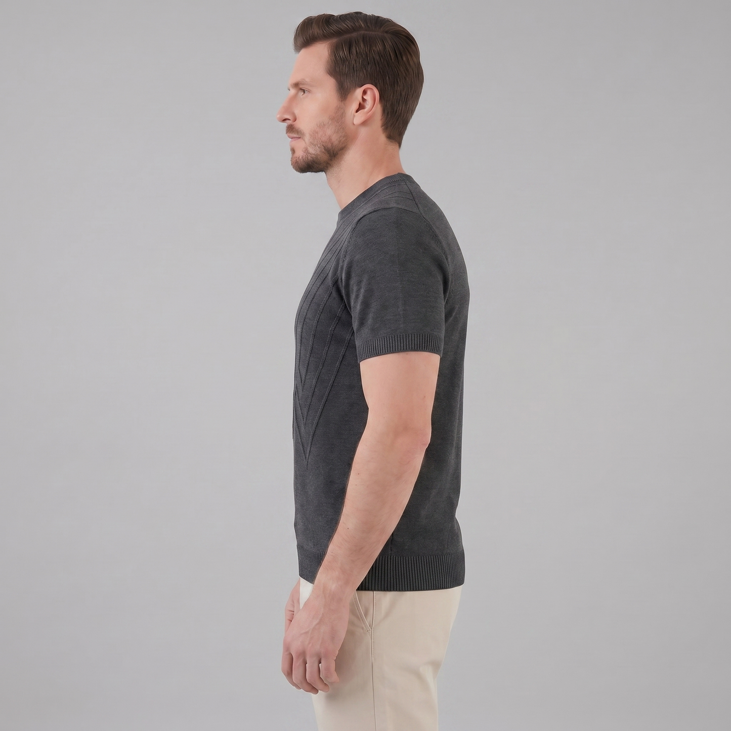 Men's Textured Crew Neck Tee