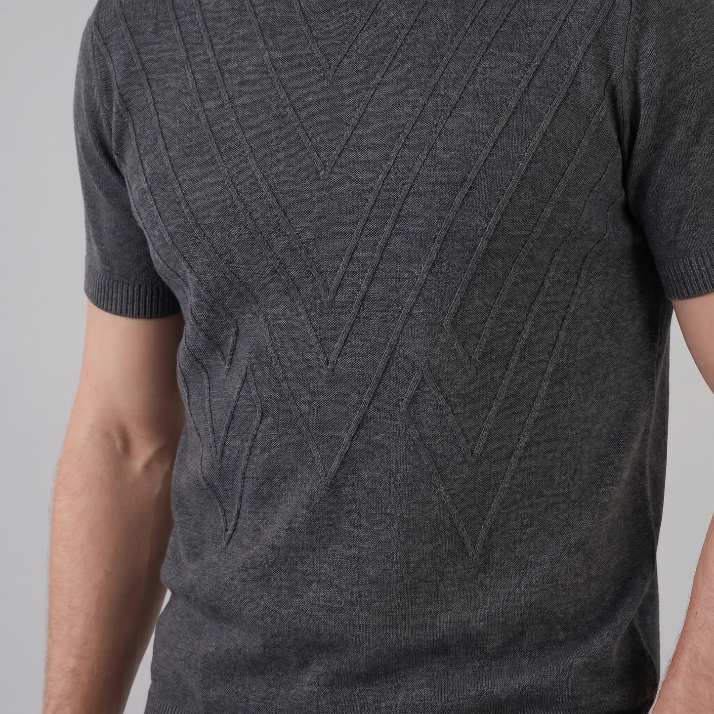 Men's Textured Crew Neck Tee