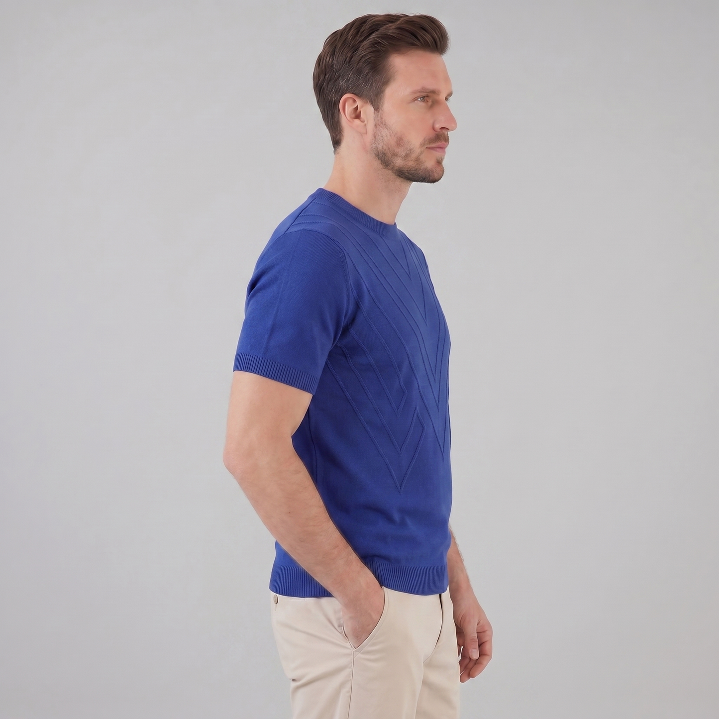 Men's Textured Crew Neck Tee