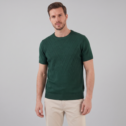 Men's Textured Crew Neck Tee