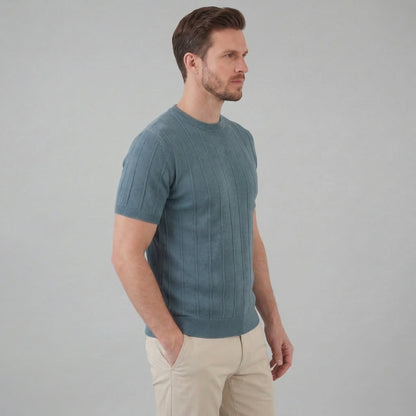 Men's Rib Knit Long Sleeve Tee