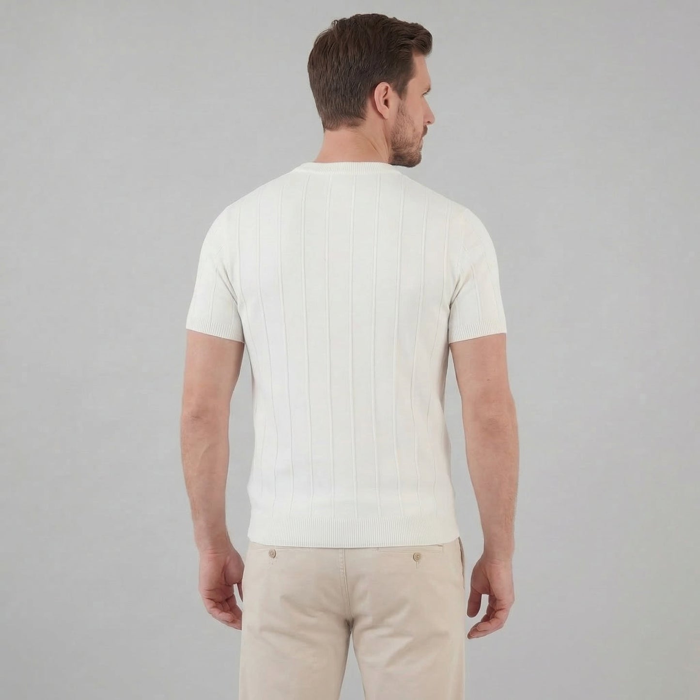 Men's Rib Knit Long Sleeve Tee
