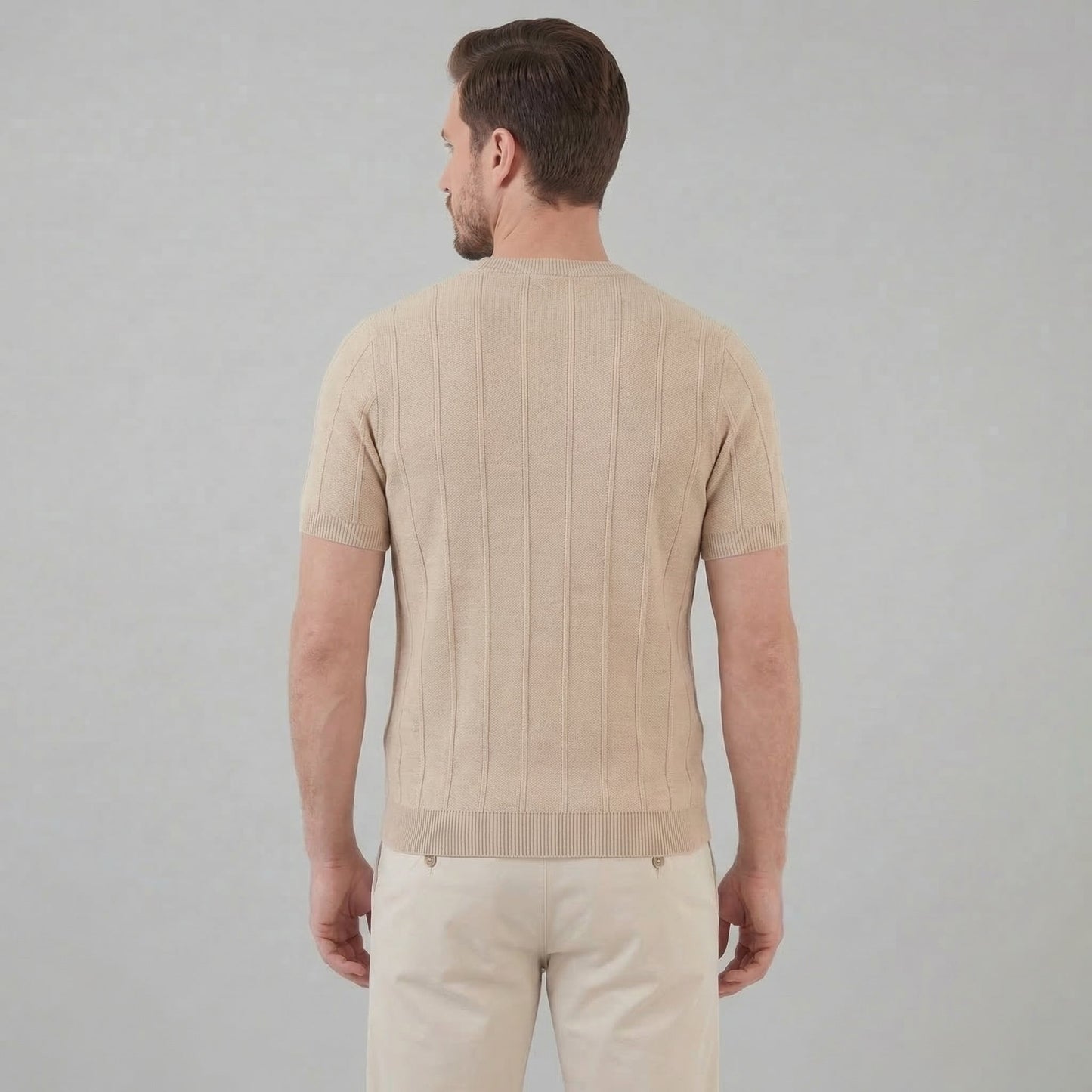 Men's Rib Knit Long Sleeve Tee