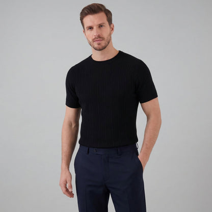 Men's Rib Knit Long Sleeve Tee