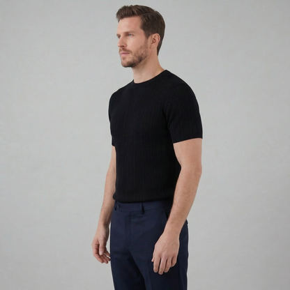 Men's Rib Knit Long Sleeve Tee