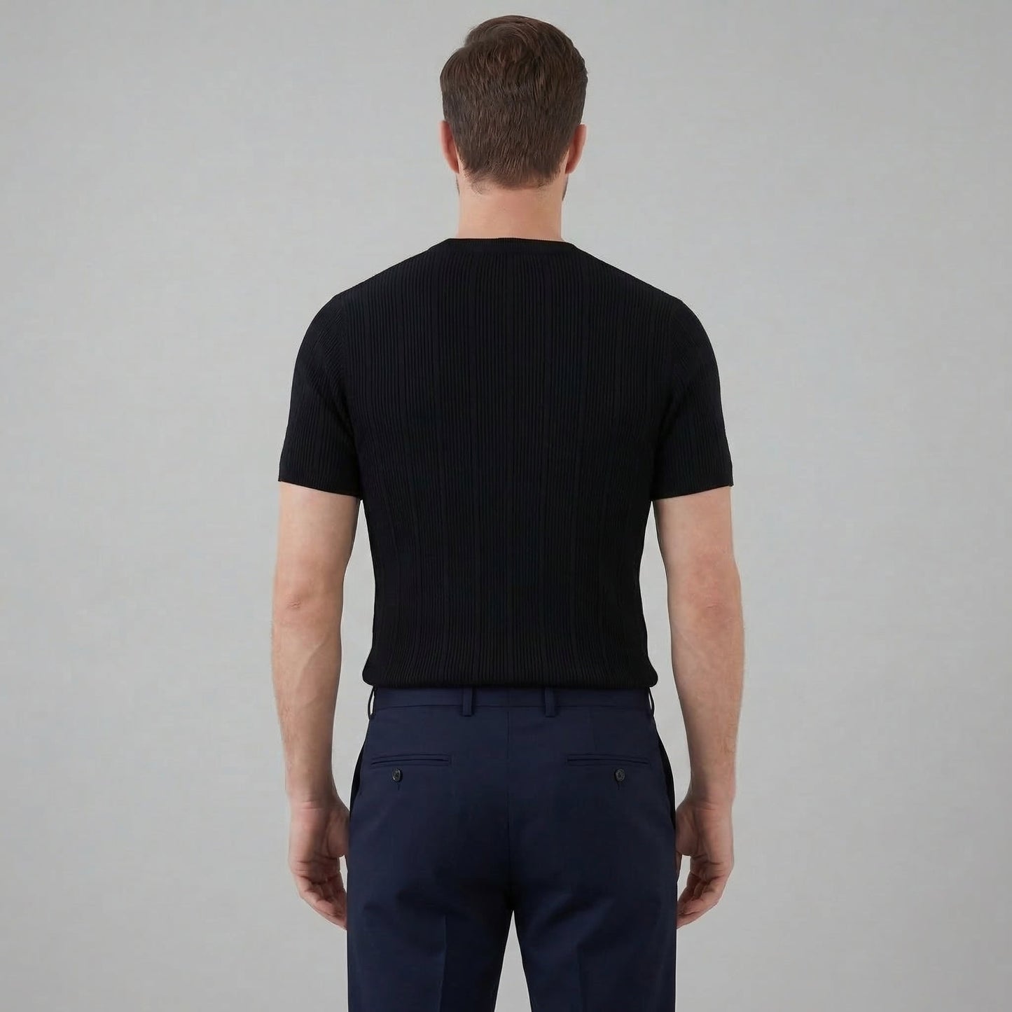 Men's Rib Knit Long Sleeve Tee
