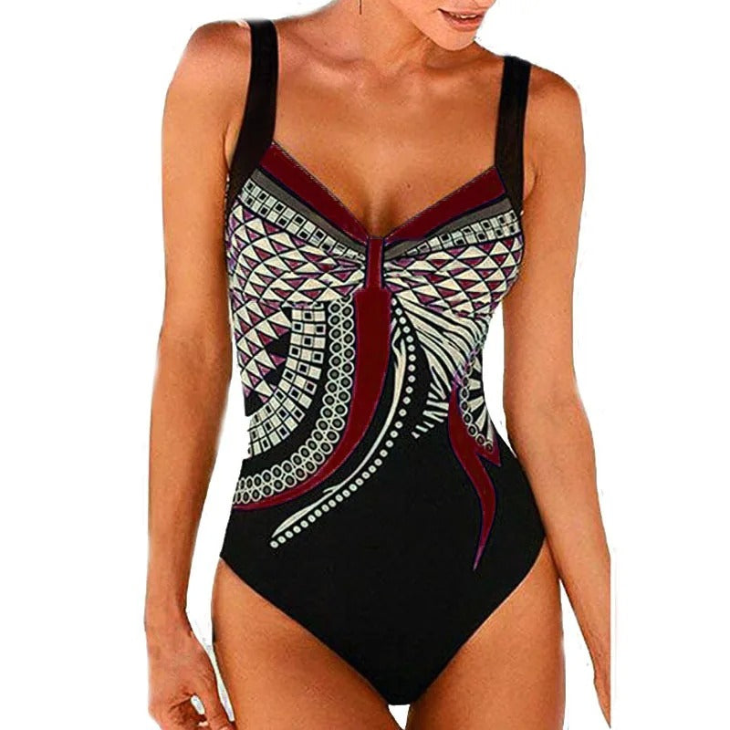 Women's Printed One-Piece Swimsuit | Flattering Fit