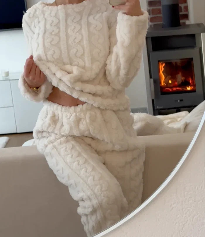 Unisex Fleece Pajama Set | Cozy Winter Loungewear