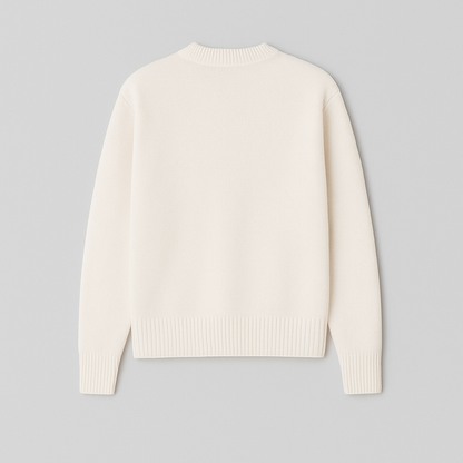Women's Oversized Heart Print Knitwear | Relaxed Ace-of-Hearts Design