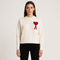 Women's Oversized Heart Print Knitwear | Relaxed Ace-of-Hearts Design