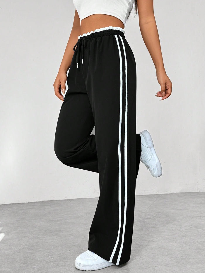 Women's High-Waisted Jogger Pants | Side-Stripe Sport Style