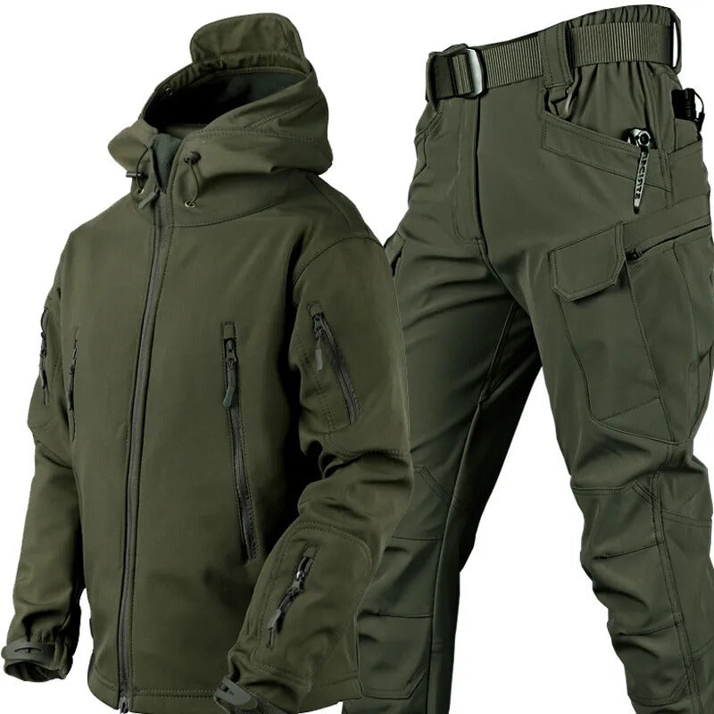 Men's Water-Resistant Outdoor Set | Fleece-Lined Jacket & Pants
