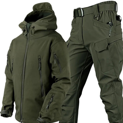 Men's Water-Resistant Outdoor Set | Fleece-Lined Jacket & Pants