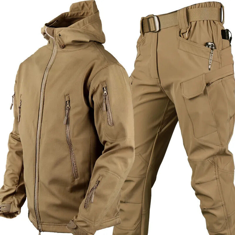 Men's Water-Resistant Outdoor Set | Fleece-Lined Jacket & Pants