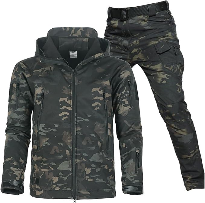 Men's Water-Resistant Outdoor Set | Fleece-Lined Jacket & Pants