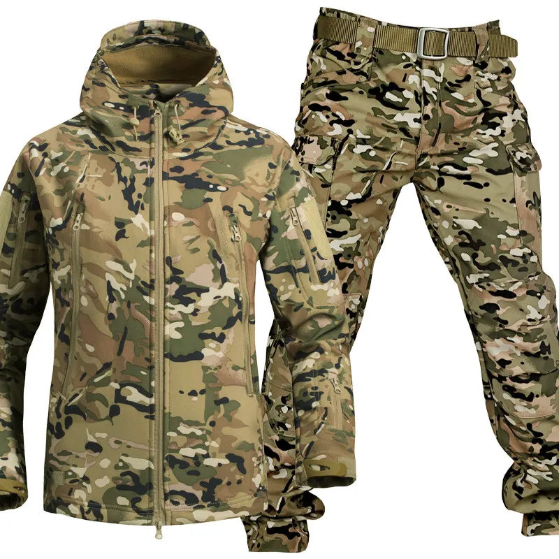 Men's Water-Resistant Outdoor Set | Fleece-Lined Jacket & Pants